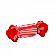 Decoratiune brad in forma de bomboana, culoare alb cu rosu, dimensiune: 30x8.5x14 cm, MI-583