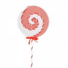 Decoratiune brad in forma de Lollipop, culoare alb cu rosu, dimensiune: 25x4x70 cm, MI-595