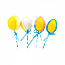 Decoratiune brad in forma de Lollipop, culoare multicolor, dimensiune: 7x7x24 cm, 4 buc/set MI-612