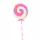 Decoratiune brad in forma de Lollipop, culoare roz, dimensiune: 19x2x53cm, MI-535