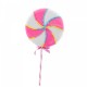 Decoratiune brad in forma de Lollipop, culoare roz, dimensiune: 32x4x77cm, MI-540