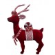 Decoratiune Craciun in forma de Ren, rosu, Dimensiuni 50x27x78cm, HB024