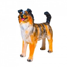 Decoratiune de exterior 3D Australian Sheperd din fibra de sticla, 600Led, 68 cm, PHB-G0009