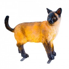 Decoratiune de exterior 3D Siamese Cat din fibra de sticla, 360Led, 39 cm, PHB-M0005