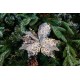 Decoratiune pentru brad in forma de floare, culoare argintiu, dimensiune 25 cm, HB-522