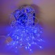 Perdea franjuri lumini de exterior 360 Led-uri, Lumina Albastra, 5m L, Interconectabila cu joc de lumini, fir alb, BL-360W-B