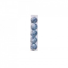 Set 5 globuri din polistiren, culoare albastru, diametru 10cm, BL-6017DB